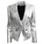 Autre Marque Veronica Beard Silver Metallic Leather Cooke Dickey Jacket Silvery  ref.1297064