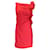 Autre Marque Vestido de crepe sem mangas com babados vermelho Valentino Viscose  ref.1297069
