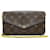 Brown Louis Vuitton Monogram Pochette Felicie Crossbody Bag Cloth  ref.1297100
