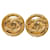 Clipe Chanel CC dourado em brincos Banhado a ouro  ref.1297108