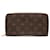 Brown Louis Vuitton Monogram Zippy Wallet Cloth  ref.1297115
