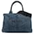 Bolso satchel vaquero azul con logo Canapa de Prada Juan  ref.1297203