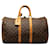 Keepall marrom do monograma Louis Vuitton 45 Mala de viagem Couro  ref.1297211