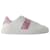La Greca Sneakers - Versace - Leather - White/pink  ref.1297330