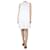 Thom Browne White sleeveless pleated midi dress - size UK 8 Cotton  ref.1297410