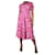 Altuzarra Vestido rosa de manga curta com estampa floral - tamanho UK 14 Seda  ref.1297418