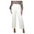 Céline Pantalon droit crème - taille UK 12 Polyester Écru  ref.1297423