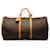 Louis Vuitton Brown-Monogramm-Keepall 60 Braun Leder Leinwand  ref.1297485