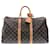 Louis Vuitton Brown Monogram Keepall 45 Leather Cloth  ref.1297492