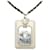 Collier pendentif porte-cartes en résine orné de cristaux blancs Chanel Plastique  ref.1297509