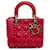 Dior Cannage pequeño de piel de cordero rojo My ABCDior Lady Dior Roja Cuero  ref.1297516