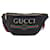 Riñonera negra con logotipo de Gucci Negro Cuero Becerro  ref.1297541