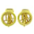 Dior Gold Logo Clip on Earrings Golden Metal Gold-plated  ref.1297547