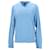 Tommy Hilfiger Suéter masculino de algodão e seda com decote em V Azul Azul claro  ref.1297564