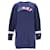 Tommy Hilfiger Womens Logo Sweatshirt Dress in Blue Cotton  ref.1297640