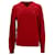 Tommy Hilfiger Mens Cotton Silk V Neck Jumper Red  ref.1297685