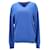 Tommy Hilfiger Mens Silk Blend V Neck Jumper Blue Cotton  ref.1297688