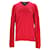 Suéter masculino luxuoso de algodão com gola V Tommy Hilfiger em algodão vermelho  ref.1297735
