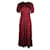 Autre Marque Vestido midi marrom de designer contemporâneo Vermelho Viscose  ref.1297751