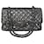 Bolsa clássica de aba dupla Chanel em couro envernizado preto.  ref.1297780