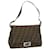 FENDI Zucca Canvas Mamma Baguette Shoulder Bag Black Brown Auth 67991 Cloth  ref.1297866