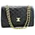 Classique Chanel Double Flap Cuir Noir  ref.1298077