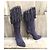 Botas Le Silla de ante violeta con flecos Púrpura - vista 3