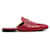 Zuecos mocasines de cuero rojo Gucci Princetown EU39 US8.5 Roja  ref.1298160