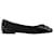 Cap Toe Ballerinas - Tory Burch - Leather - Black Pony-style calfskin  ref.1298214