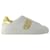 La Greca Sneakers - Versace - Embroidery - White/Gold Leather  ref.1298238
