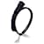 Chanel Accesorio para el cabello con diadema de satén de seda negra vintage con lazo Negro  ref.1298314