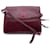 Cartier Vintage Burgundy Leather Flap Box Shoulder Bag Dark red  ref.1298320