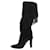 Saint Laurent Black suede fringed boots - size EU 37  ref.1298414