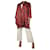 Dries Van Noten Red satin printed light jacket - size L Viscose  ref.1298435