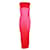 Pleats Please Raspberry/ Fuchsia Pleated Long Dress Pink Polyester  ref.1298440