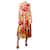 Dolce & Gabbana Vestido de tirantes con botones delanteros y estampado floral multicolor - talla UK 10 Algodón  ref.1298442