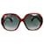 Óculos de sol redondos grandes Gucci Brown GG - tamanho Marrom  ref.1298446