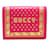 Portefeuille à deux volets Gucci rose Guccy Sega Cuir Veau façon poulain  ref.1298494