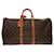 Louis Vuitton Brown-Monogramm-Keepall 55 Braun Leder Leinwand  ref.1298514