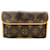 Louis Vuitton Brown Monogram Pochette Florentine Leather Cloth  ref.1298523