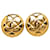Chanel Gold CC Clip On Earrings Golden Metal Gold-plated  ref.1298540