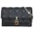 Portefeuille sur chaîne Cannage My Dior Daily en cuir d'agneau noir Dior  ref.1298547