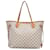 Louis Vuitton White Damier Azur Neverfull MM Leather Cloth  ref.1298554
