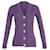 Cárdigan Tory Burch Simone de lana violeta Púrpura  ref.1298596