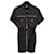 Figurbetontes Minikleid mit Reißverschluss vorne von Paco Rabanne aus schwarzer Seide.  ref.1298597