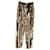 Calças cintilantes Dolce & Gabbana em poliéster com lantejoulas douradas Dourado  ref.1298628