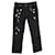 Jeans decorati Alexander McQueen in denim di cotone nero  ref.1298644