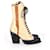 Chloé Chloe Rylee Lace Up Ankle Boots in Cream Calfskin Leather White Pony-style calfskin  ref.1298658