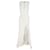 Roberto Cavalli tiefes Ausschnitt-Schlitzkleid aus cremefarbener Wolle Weiß Roh  ref.1298670