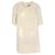 Dolce & Gabbana Spitzenbesatzkleid aus cremefarbenem Lackleder Weiß Roh  ref.1298711